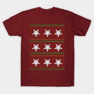 Christmas Sweater Snowflake Design T-Shirt